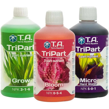 Добриво для гідропоніки, жорстка вода Flora QT Series, FloraGro, FloraBloom і FloraMicro, 1 л