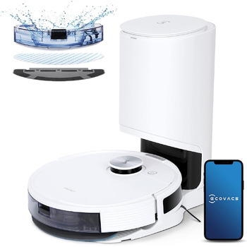 Робот-пилосос ECOVACS DEEBOT N10 PLUS зі шваброю 4300 Па, автоматична всмоктувальна станція, до 300 хв/400 м, лазерна навігація Tr