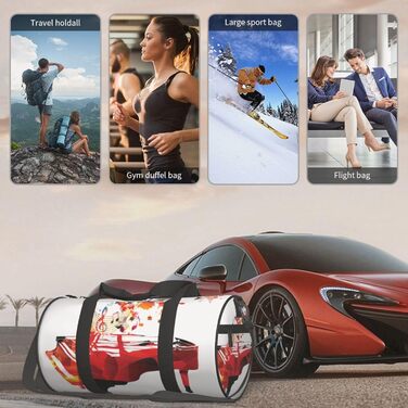 Спортивна сумка-мішок для подорожей, барвистий принт Фортепіано, сумка для ночівлі, чорна, універсальний розмір, дорожня сумка