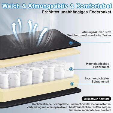 Ігрове крісло JUMMICO, тканинне з пружинною амортизацією, ергономічне офісне крісло з масажером. Ігрове крісло з підголівником, підставкою для ніг, регульована висота. Геймерське крісло, вантажопідйомність 150 кг, чорний колір