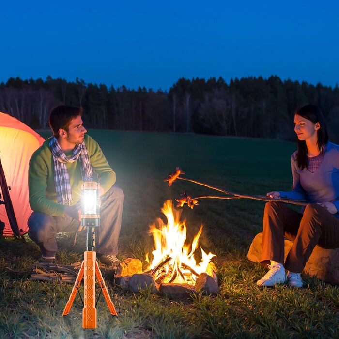 Ліхтар для кемпінгу з підставкою світлодіодний ліхтар-штатив, 10000 мАг, водонепроникний, магнітний, з регульованою яскравістю, для намету Пікніки, походи, скелелазіння для кемпінгу на свіжому повітрі, пригоди