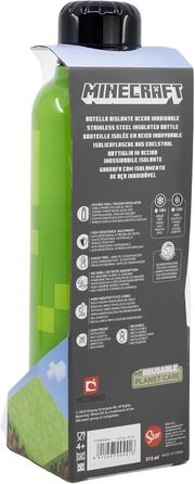 ТЕРМОС-ПЛЯШКА З НЕРЖАВІЮЧОЇ СТАЛІ 515 МЛ MINECRAFT, Журавлина