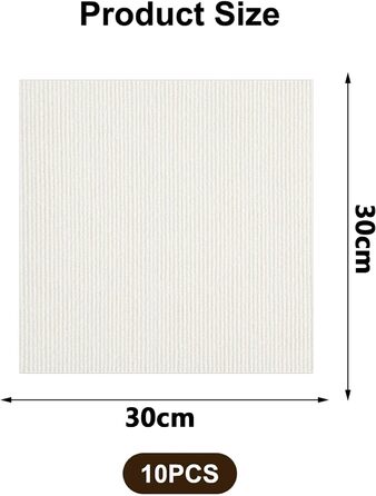 Килимових плиток, 30x30 см, самоклеюче голковолокнисте покриття для підлоги, самоклеюча антистатична стрічка, нековзний латекс, тихий, килим у квадратну смужку для офісного та комерційного використання (бежевий), 10
