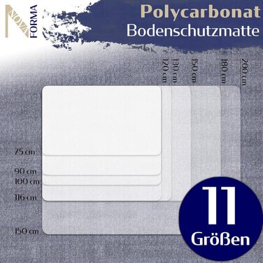Захисний килимок для підлоги DURA-MAT з полікарбонату - прозорий килимок для стільців для килимових покриттів - перевірений килимок для офісних стільців для надійного захисту підлоги (100x120 см) Килимові покриття 100x120 см