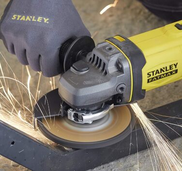 Акумуляторна кутова шліфувальна машина Stanley FatMax 18 В SFMCG400B (діаметр диска 125 мм, для всіх стандартних робіт з різання,