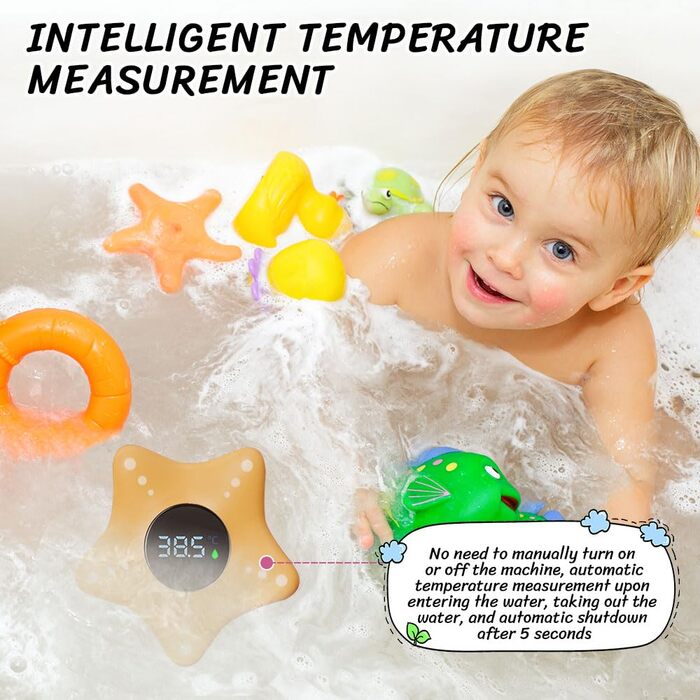 Цифровий дитячий термометр для ванни, плаваюча іграшка для купання для немовлят, зручний для читання дисплей для безпечного моніто