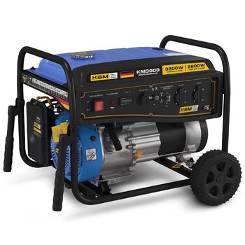 Бензиновий генератор потужністю 3000 Вт, 1-фазний, автоматичне керування AVR, світлодіодний дисплей, 4-тактний бензиновий двигун, 7 к.с., мідний генератор, бак 15 л, генератор потужністю 3 кВт (макс. 3300 Вт), 230 В 16 А