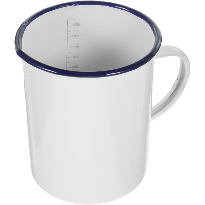 Емальований мірний стаканчик Garneck Vintage Water Cup Camping Cup із сільським дизайном для кави, чаю та гарячих напоїв, безпечний для миття в посудомийній машині та довговічний