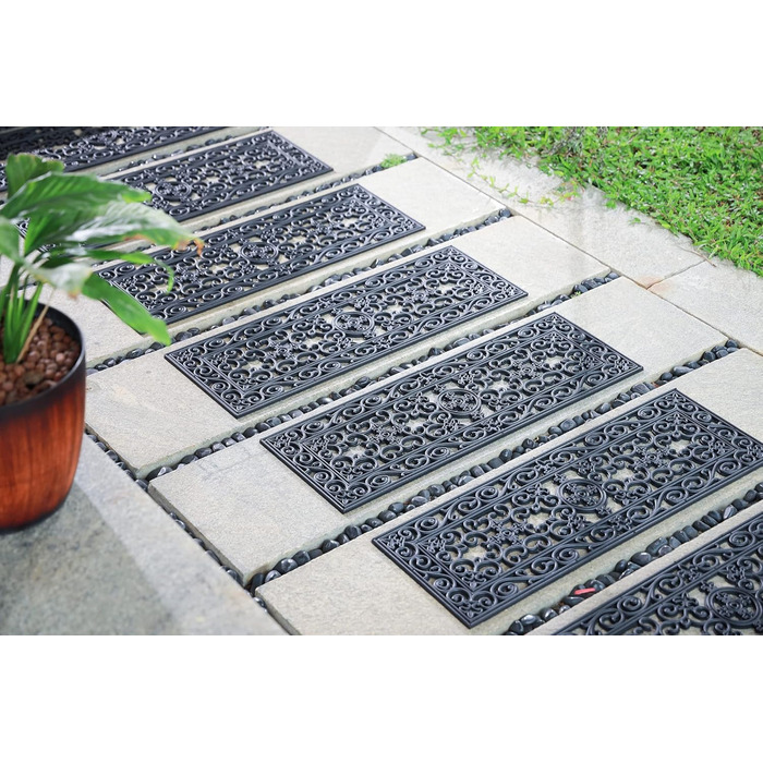 Набір килимків для сходів Irongate Welcome із 6 шт. , 10x30 дюймів, чорний, 6 шт., килимок для сходів 10x30 дюймів
