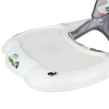 Дитячий вертел 4-в-1 з підносом для музичних занять, 4 регульовані висоти, складні ходунки для дітей від 6 до 18 місяців, вагою до 9 кг (сірий, 58 x 55 x 65 см) Сірий 58*55*65 см