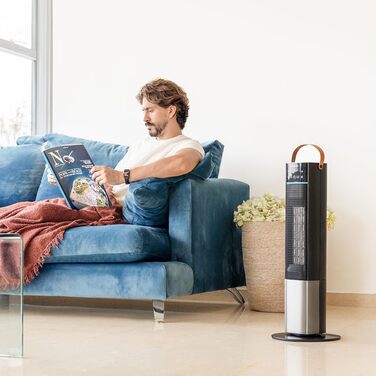Керамічний обігрівач Cecotec ReadyWarm 2070 Max, 2000 Вт, цифровий дисплей, сенсорне керування та пульт, осциляція 60, 3 режими, термостат, для приміщень до 20 м, таймер до 24 год