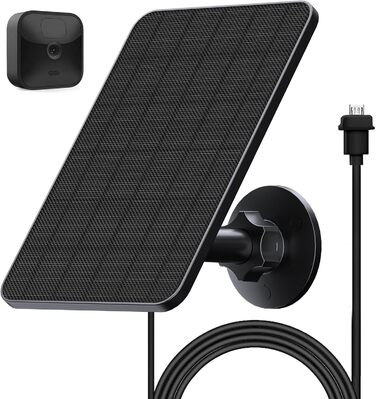 Сонячна панель для Blink Camera Outdoor, 4 Вт Blink Camera Solar Panel, сумісна з Blink Outdoor, Blink XT2/XT Camera & SimpliSafe Camera (не входить в комплект), IP65 Blink Outdoor (3-е покоління) з гумовою заглушкою (1 упаковка)