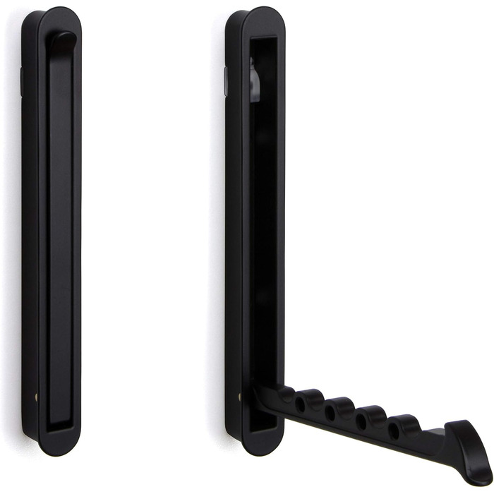 Складний гачок Gedotec металевий чорний матовий MITAL вбудований гачок складний Розміри 140 x 16 мм Вантажопідйомність кг Вентиляц