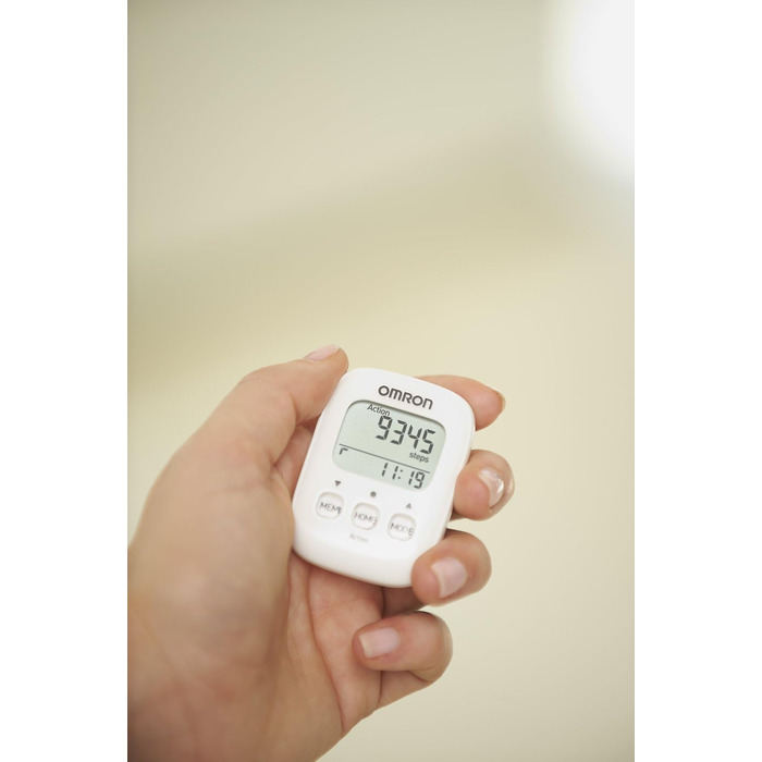Крокомір OMRON Walking Style IV, чорний, 3D-сенсор для точного вимірювання, вимірює аеробні кроки, відстань та спалені калорії з пам&39яттю, режимом дії та великим дисплеєм, простий у використанні
