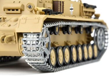 Радіокерований танк Kampfwagen IV Ausf.F-1 Heng Long 116, сірий, з функцією дистанційного керування та металевою коробкою передач, металевими гусеницями та 2.4Ghz - PRO - V7.0
