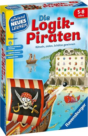 Логічні пірати - грай і вчись для дітей, навчальна гра для дітей від 5 до 8 років, грайливе навчання для 1-4 гравців, 24969 -