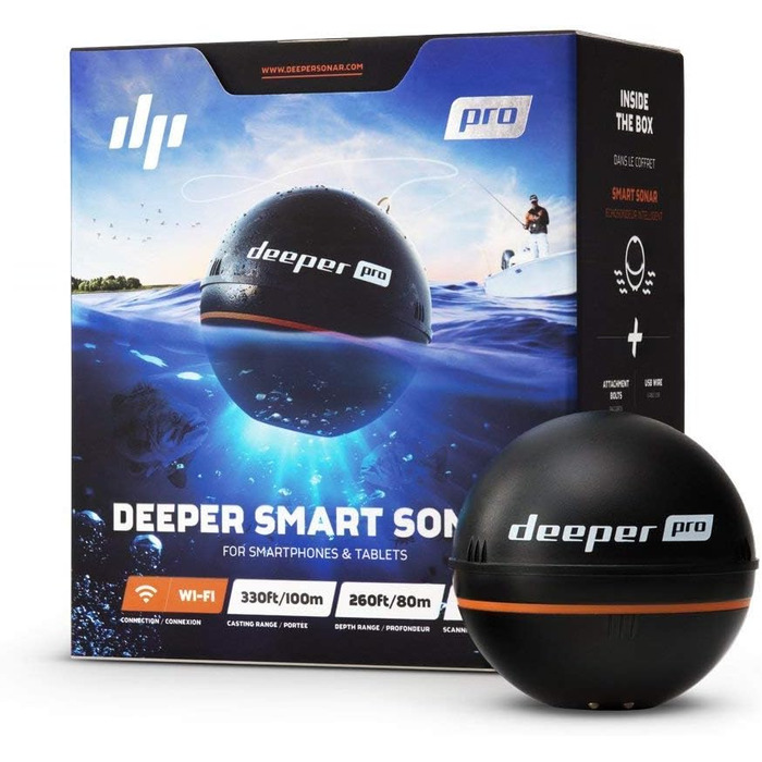 Розумний ехолот Deeper PRO - Wi-Fi ехолот для рибалок на байдарках і човнах