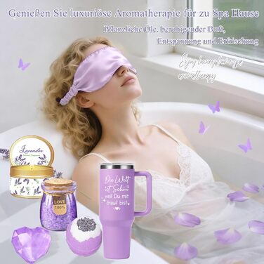 Подарунки для жінок, подарунковий набір на день народження для найкращої подруги, дружини, матері, колеги, сестри з оздоровчим ефектом келих для вина з нержавіючої сталі об&39ємом 40 унцій, ковдра, подарунковий набір з ароматом для ванни з 13 предметів, ф