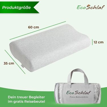 Ортопедична подушка для шиї преміум-класу сертифікована подушка для сну на боці, подушка для шиї з мякої піни з ефектом памяті ергономічна подушка, полегшення болю в шиї, подушка проти хропіння (сіра) сіра подушка