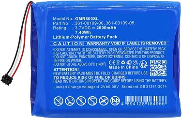 800, DEZL OTR800 MT-S (2000mAh, 3.7V) Ersatzakku 361-00109-00, 361-00109-05, 800, DEZL OTR800 MT-S (2000mAh, 3.7V) Ersatzakku 361-00109-00, 361-00109-05