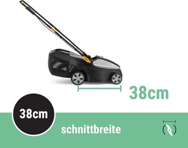 См, Batteria da 20 V (2 x 4 Ah), 550 Вт, fino a 350 m, Batteria e Caricabatteria Inclusi 38 см Single, 1 3820 Li Kit, Larghezza Taglio 38