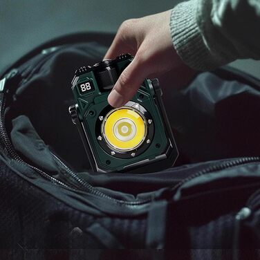 Портативний яскравий ліхтарик, ліхтарик для ремонту автомобіля, магнітний сонячний ліхтарик для кемпінгу, для вулиці, водонепроникний, аварійний, робочий ліхтарик, легкий, зелений