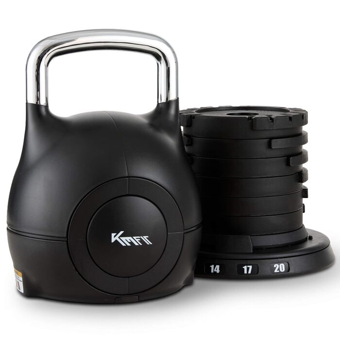 Регульована гиря KM-Fit 2-20 кг, 7 рівнів навантаження для домашнього тренажерного залу