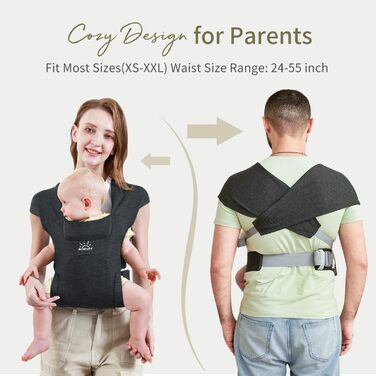 Люлька для новонароджених від народження, зручне сидіння MOMTORY для дитини (3-12 кг), ергономічний слінг від новонародженого до м