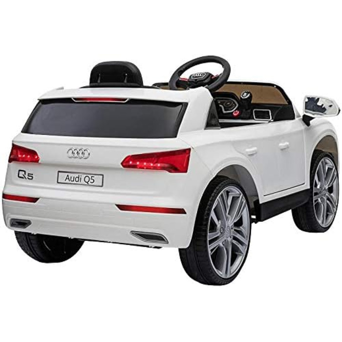 Електромобіль Playtastic Audi Q5 дитячий, до 7 км/год, на дистанційному управлінні, MP3, білий (дитячий автомобіль на дистанційном