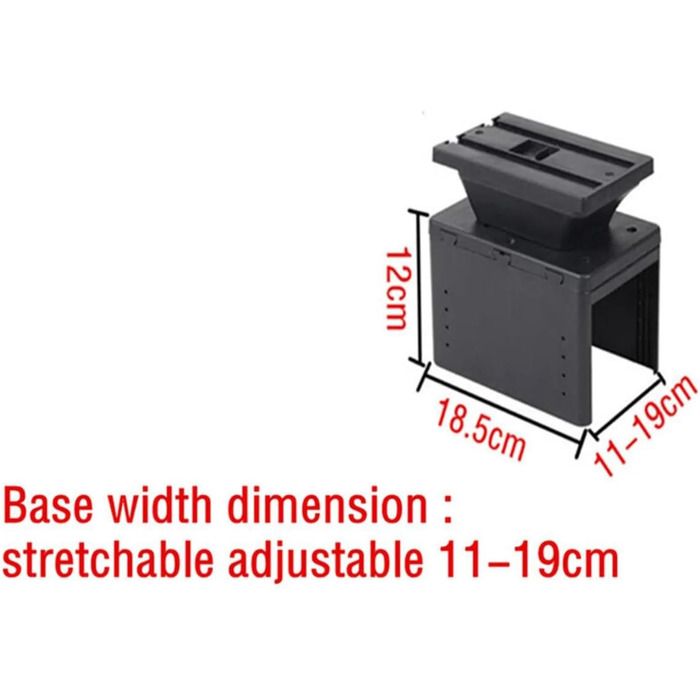 Автомобільний центральний підлокітник WEHOMY Коробка для зберігання підлокітника Автомобільні аксесуари з 7 інтерфейсом USB для Hyundai ix20