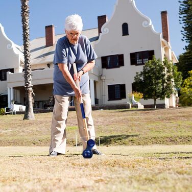 Набір для крокету NAIZY для дітей та дорослих, дерев&39яний набір для крокету для 4 гравців з кілочками, молотками, хвіртками та м&39ячами, традиційна дерев&39яна іграшкова садова гра