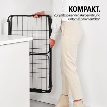 Сушарка для білизни Brabantia HangOn, 18 м (біла) компактна розкладна сушарка-підвіс для великих та малих об'ємів прання