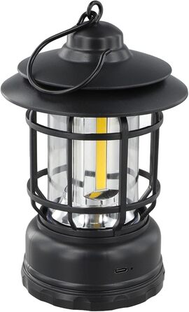 Світлодіодний кемпінговий ліхтар з акумуляторною батареєю, портативний вінтажний кінський ліхтар для походів та кемпінгу, з плавним регулюванням яскравості, 120 120 200 мм, 275 г