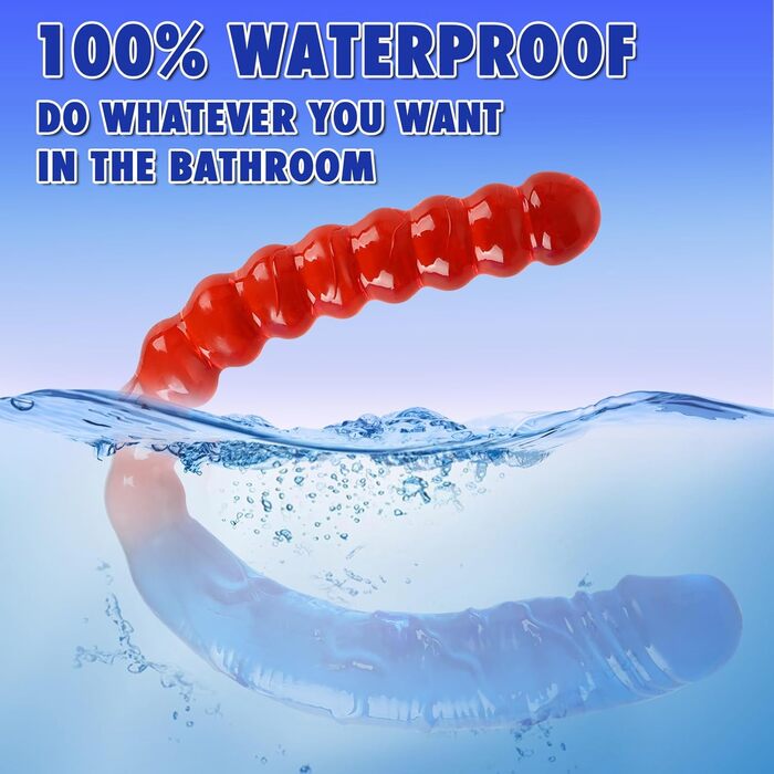 Двосторонній фалоімітатор YQlove, 45 см, червоно-синій, гнучкий, для анальної та вагінальної стимуляції