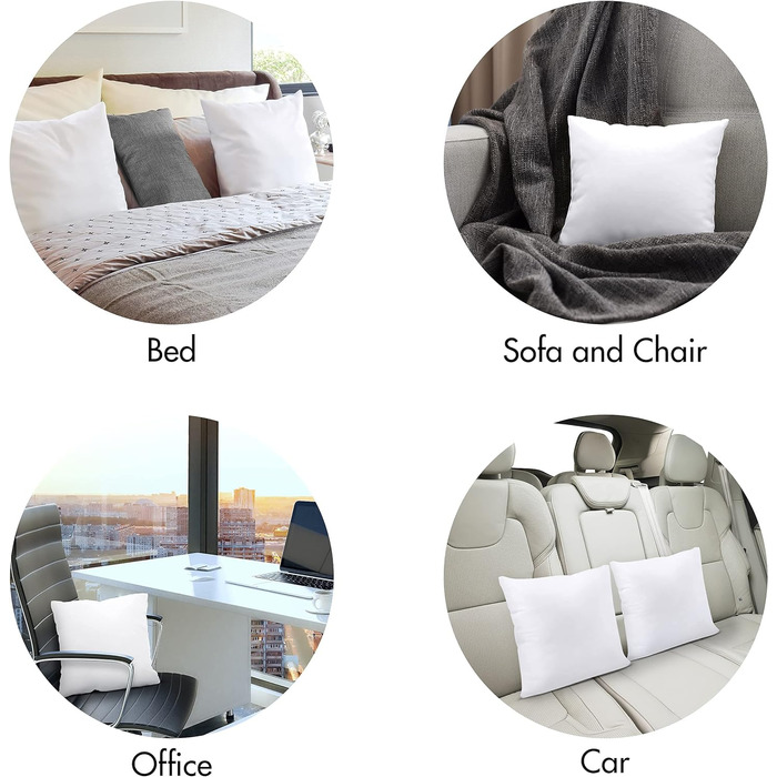 Комплект постільної білизни Utopia з 2 наповнювачів подушок 40 х 40 см, Внутрішня подушка Наповнювач Подушка Диванна подушка (біла