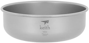 Титанові миски для кемпінгу Keith, 300 мл - 900 мл, для кемпінгу та активного відпочинку, 500 мл