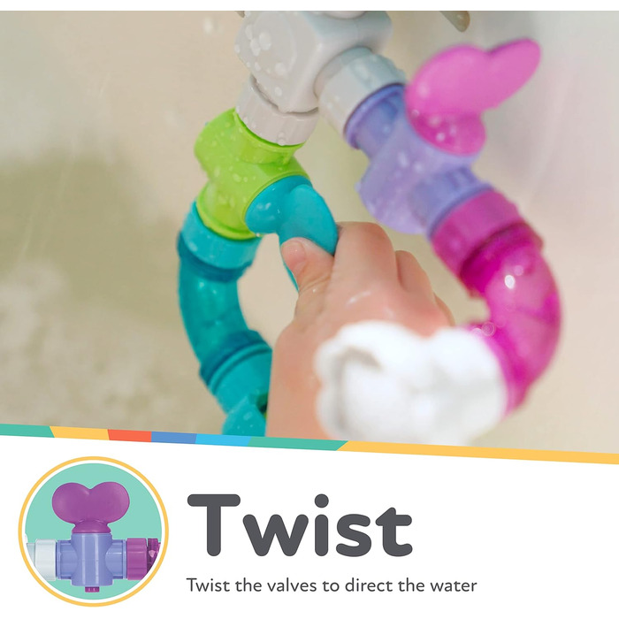 Іграшка для ванни Nuby Wacky Waterworks з присоскою, когнітивний розвиток для дітей, інтерактивна водна іграшка, весела та розвива