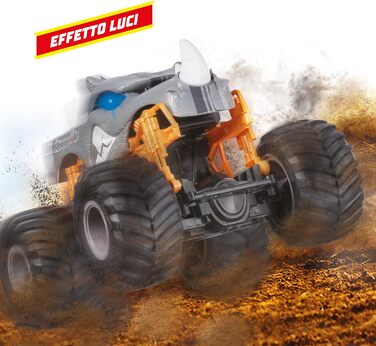 Позашляховик-монстр на радіокеруванні Mondo Motors 63684 зі світловими та звуковими ефектами, 20x28x23 см, пульт дистанційного керування, іграшка для дітей від 3 до 8 років, дизайн Hot Wheels