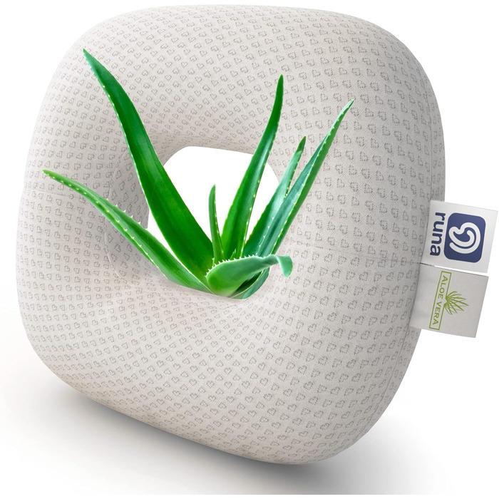 Подушка для пірсингу Lelekka Runa з отвором посередині для полегшення болю у вусі, включаючи 2 чохли. Подушка-пончик з отвором, подушка для зняття тиску.