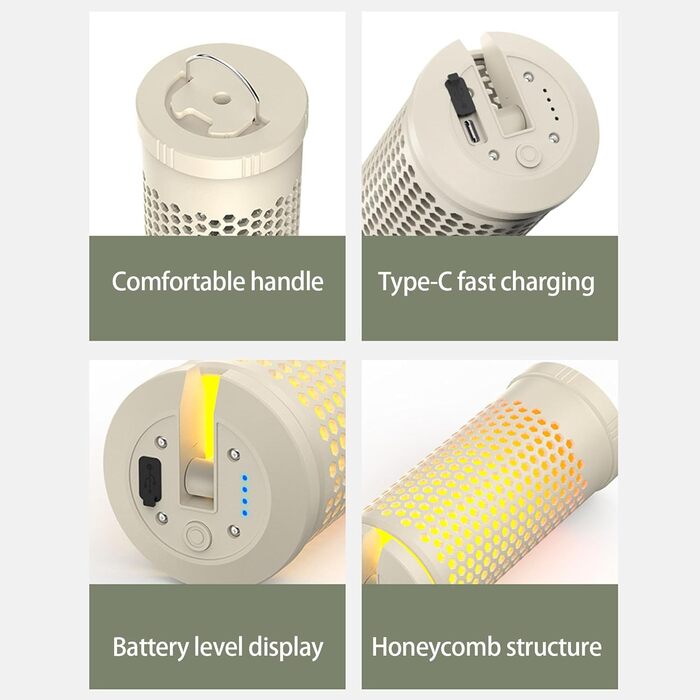 Портативний кемпінговий ліхтар, 2600 мАг, зовнішнє розсіяне освітлення, настільний ліхтар з текстурою ABS, ідеально підходить для риболовлі та походів, висувний кемпінговий ліхтар