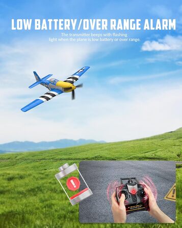 ГГц 4-канальний пульт дистанційного керування Літак RTF RC Plane Верхній пілотаж Літак іграшка для початківців, дітей і дорослих (