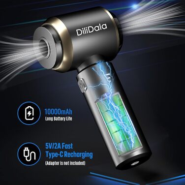 Акумуляторний ручний пилосос DiliDala Акумуляторний, 22000PA автомобільний пилосос з високою потужністю, 4-в-1 акумуляторний автом