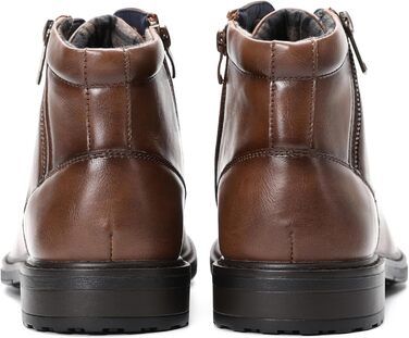 Чоловічі чоботи KNBR Класичні ботильйони зі шнурівкою та блискавкою для бізнесу, ділових поїздок коричневі 43 EU