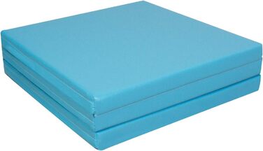 Складний м'який килимок для підлоги Гімнастичний килимок Килимок для фітнесу Гімнастичний килимок Нековзний спортивний килимок Ігровий килимок (3 елементи, світло-блакитний), 180x60x5