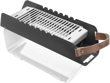 Портативний кемпінговий гриль Fumo M червоного кольору Компактний та розбірний вугільний гриль Легко транспортувати Міцний та практичний для приготування їжі на свіжому повітрі 48x17x11 см (білий)