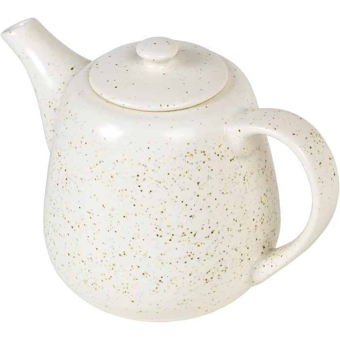 Чайник Broste Copenhagen Nordic Vanilla Stoneware Teapot в кремовому крапці 0,7 л, розміри 11 см x 17,5 см x 12,5 см, 14533409, кремовий