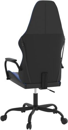 Геймерське крісло, офісне крісло, чорно-синє, штучна шкіра