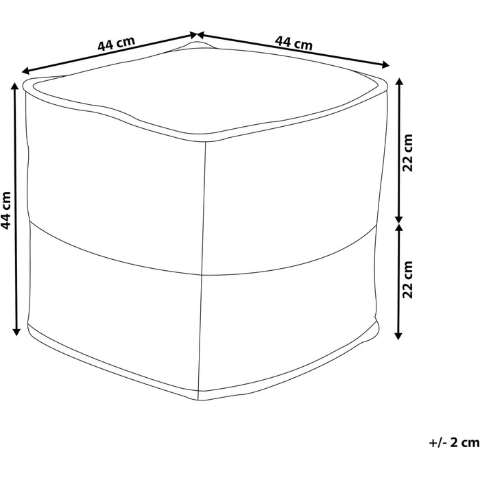 Beliani Boho Pouf Cotton and Jute Square Beige Kirama, Beliani Boho Pouf Cotton and Jute Square Beige Kirama