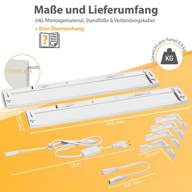Інфрачервона нагрівальна панель Northpoint проти цвілі, електричний засіб для видалення цвілі, 2 шт., придатна для використання по всьому будинку - позбавляє від цвілі БЕЗ хімікатів - для стін та ванних кімнат