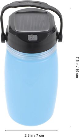 Сонячний чайник Supvox USB для кемпінгу з сонячною зарядкою, легкий, багатофункціональний як чайник і нічник, портативний для пригод на свіжому повітрі, синій, для кемпінгу та походів